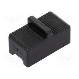 5 pcs x MENTOR - 1849.0031 - Button, rectangular, black, 1849.1031