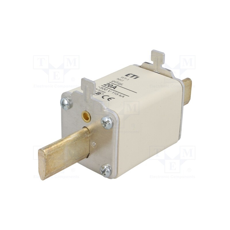 1 pcs x ETI POLAM - 4113238 - Fuse: fuse, gG, 20A, 500VAC, ceramic,industrial, NH1, WT-NH
