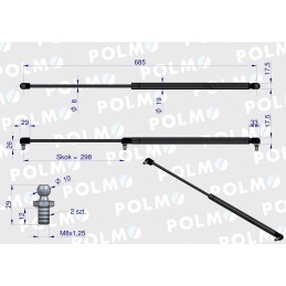 Zetor Proxima Forterra Polmo roof actuator