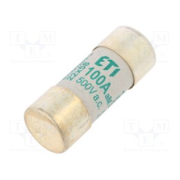 1 pcs x ETI POLAM - 2641025 - Fuse: fuse, aM, 100A, 500VAC, cylindrical,industrial, 22x58mm
