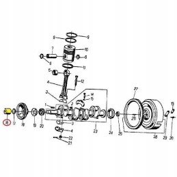 Crankshaft gear 950322 c 360 zetor