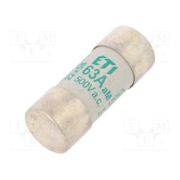 1 pcs x ETI POLAM - 2641021 - Fuse: fuse, aM, 63A, 500VAC, cylindrical,industrial, 22x58mm