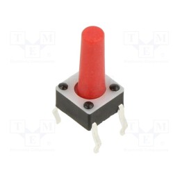 5 pcs x E-SWITCH - TL1105DF250Q - Microswitch TACT, SPST-NO, Pos: 2, 0.05A/12VDC, THT, 2.45N, 6x6x4mm