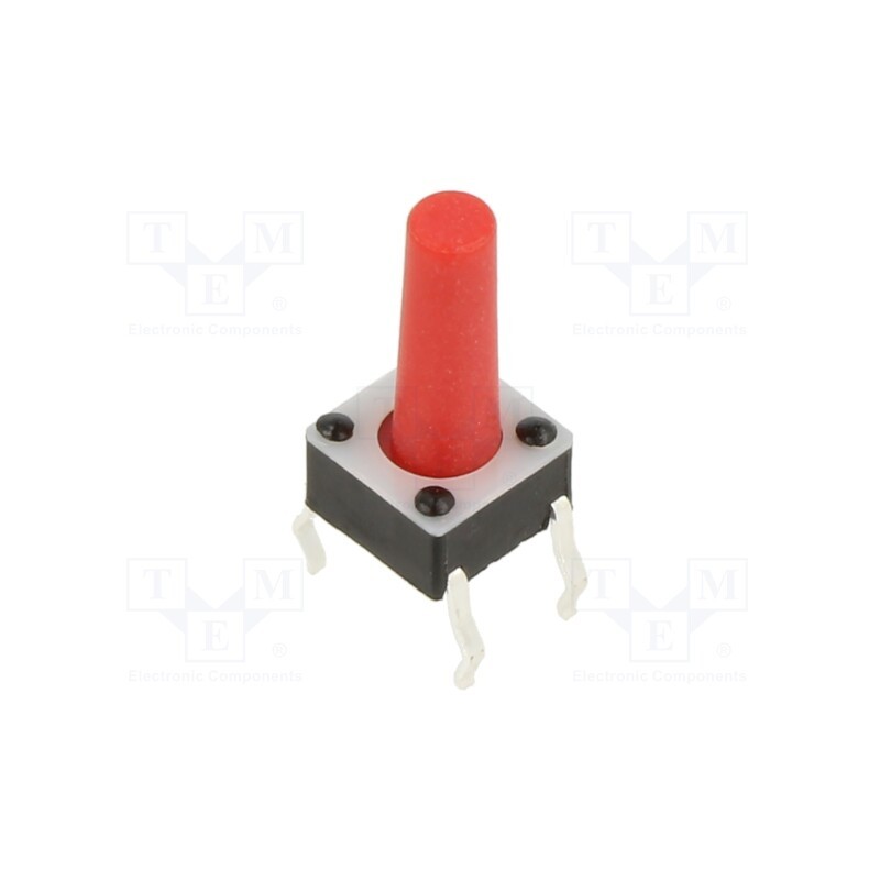 5 pcs x E-SWITCH - TL1105DF250Q - Microswitch TACT, SPST-NO, Pos: 2, 0.05A/12VDC, THT, 2.45N, 6x6x4mm