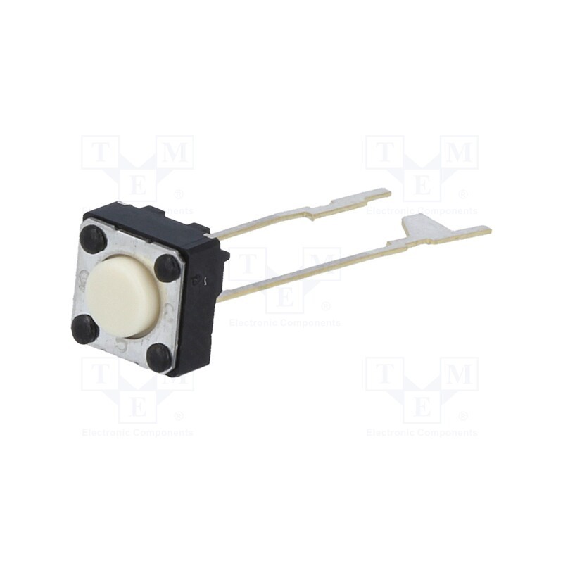 5 pcs x OMRON OCB - B3F-6000 - Microswitch TACT, SPST-NO, Pos: 2, 0.05A/24VDC, THT, none, 0.98N