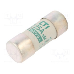 1 pcs x ETI POLAM - 2641013 - Fuse: fuse, aM, 25A, 690VAC, cylindrical,industrial, 22x58mm
