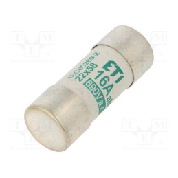 1 pcs x ETI POLAM - 2641009 - Fuse: fuse, aM, 16A, 690VAC, cylindrical,industrial, 22x58mm