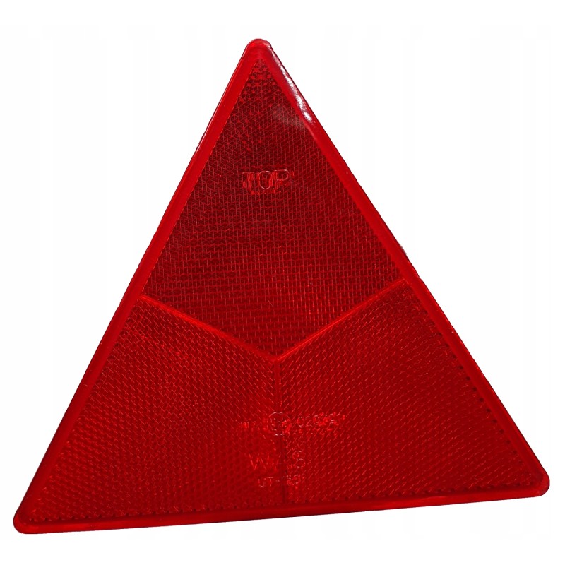 Reflective red warning triangle