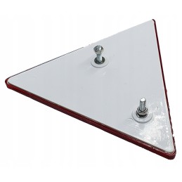 Reflective red warning triangle