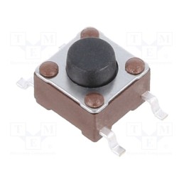 10 pcs x TE Connectivity - 4-1437565-1 - Microswitch TACT, SPST-NO, Pos: 2, 0.05A/24VDC, SMT, none, 1.57N