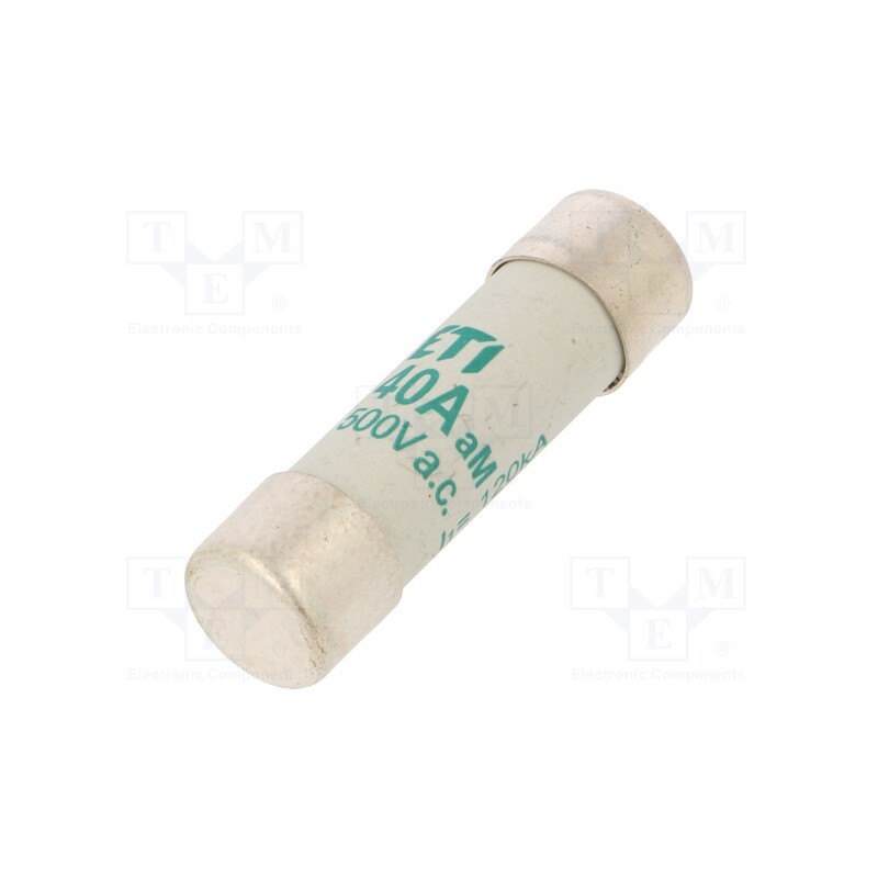1 pcs x ETI POLAM - 2631017 - Fuse: fuse, aM, 40A, 500VAC, cylindrical,industrial, 14x51mm