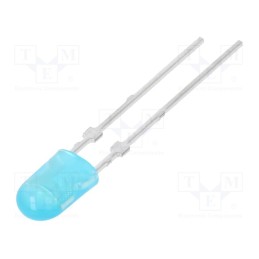 1 pcs x EVERLIGHT - 3474AN/BADB-AGJA/P/MS - LED, oval, 3.95x3x6.1mm, blue, 720÷1450mcd, 110/50°, Front: convex