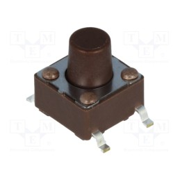 5 pcs x DIPTRONICS - DTSM-63N-V-B - Microswitch TACT, SPST-NO, Pos: 2, 0.05A/12VDC, SMT, none, 1.6N