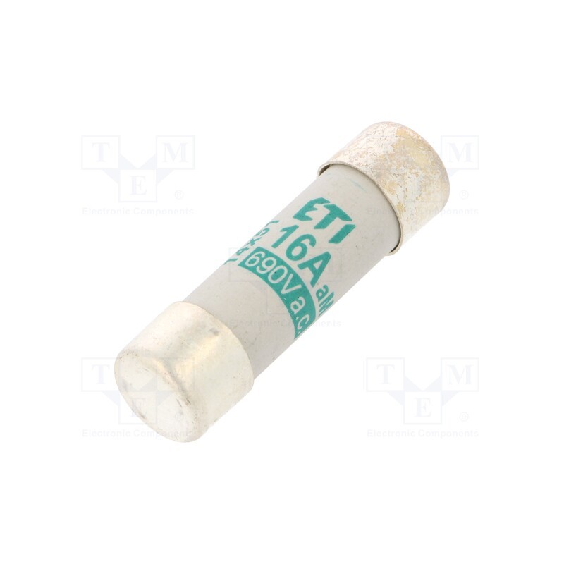 1 pcs x ETI POLAM - 2631009 - Fuse: fuse, aM, 16A, 690VAC, cylindrical,industrial, 14x51mm