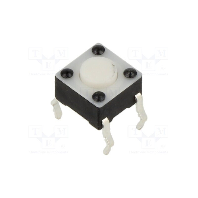 5 pcs x E-SWITCH - TL1105F160Q - Microswitch TACT, SPST-NO, Pos: 2, 0.05A/12VDC, THT, 1.57N, 6x6x4mm