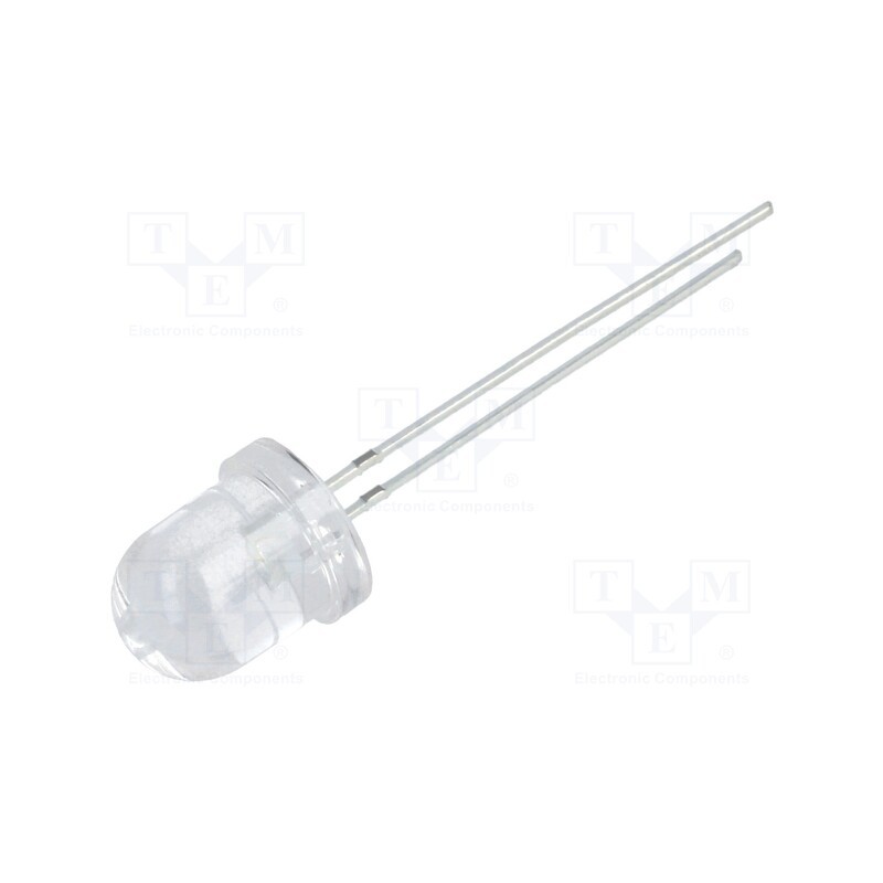 1 pcs x OPTOSUPPLY - OSW5DK8131A - LED, 8mm, white cold, 30000÷36000mcd, 30°, Front: convex, 2.9÷3.6V