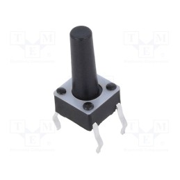 5 pcs x E-SWITCH - TL1105DF160Q - Microswitch TACT, SPST-NO, Pos: 2, 0.05A/12VDC, THT, 1.57N, 6x6x4mm