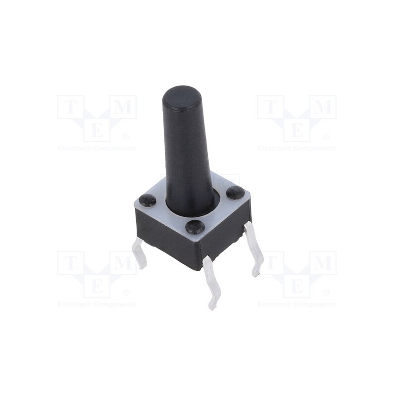 5 pcs x E-SWITCH - TL1105DF160Q - Microswitch TACT, SPST-NO, Pos: 2, 0.05A/12VDC, THT, 1.57N, 6x6x4mm