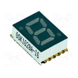1 pcs x OPTOSUPPLY - OSK1028A-LG - Display: LED, 7-segment, 7mm, 0.28', No.char: 1, green, 5÷15mcd, SMD