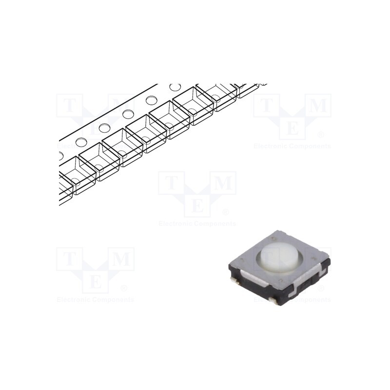 5 pcs x PANASONIC - EVQQ2P02W - Microswitch TACT, SPST, Pos: 2, 0.02A/15VDC, SMT, none, 1.6N, 2.5mm