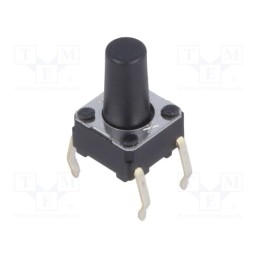5 pcs x OMRON OCB - B3F-1070 - Microswitch TACT, SPST-NO, Pos: 2, 0.05A/24VDC, THT, none, 0.98N