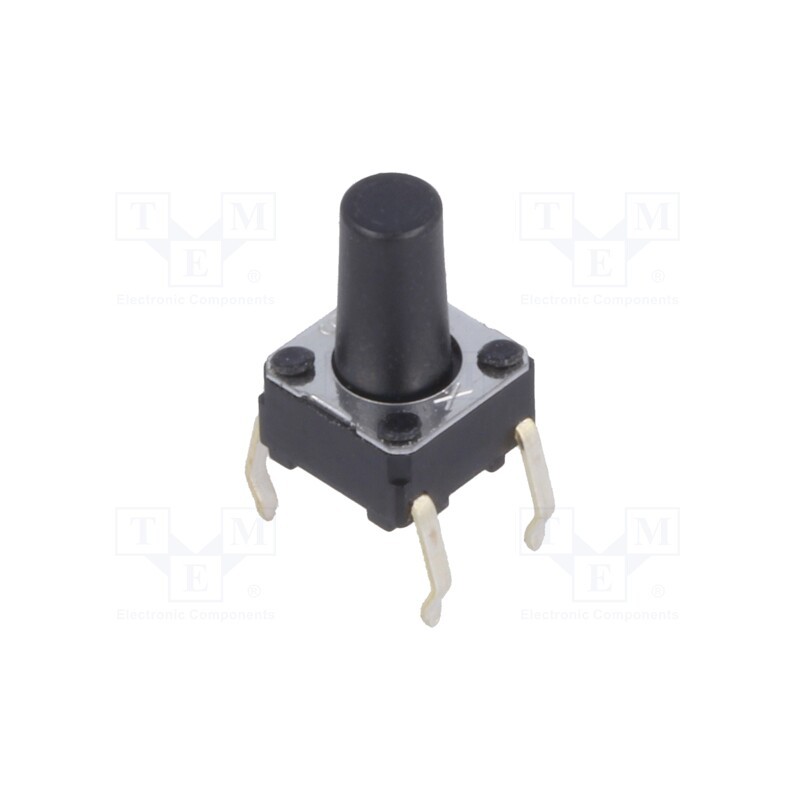 5 pcs x OMRON OCB - B3F-1070 - Microswitch TACT, SPST-NO, Pos: 2, 0.05A/24VDC, THT, none, 0.98N