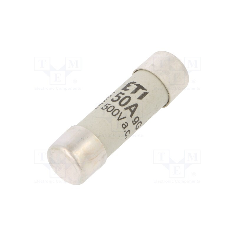 1 pcs x ETI POLAM - 2630019 - Fuse: fuse, gG, 50A, 500VAC, cylindrical,industrial, 14x51mm