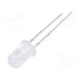 1 pcs x EVERLIGHT - 334-15/X1C5-1QSA/EU - LED, 5mm, white warm, 3600÷7150mcd, 30°, Front: convex, 2.8÷3.6V