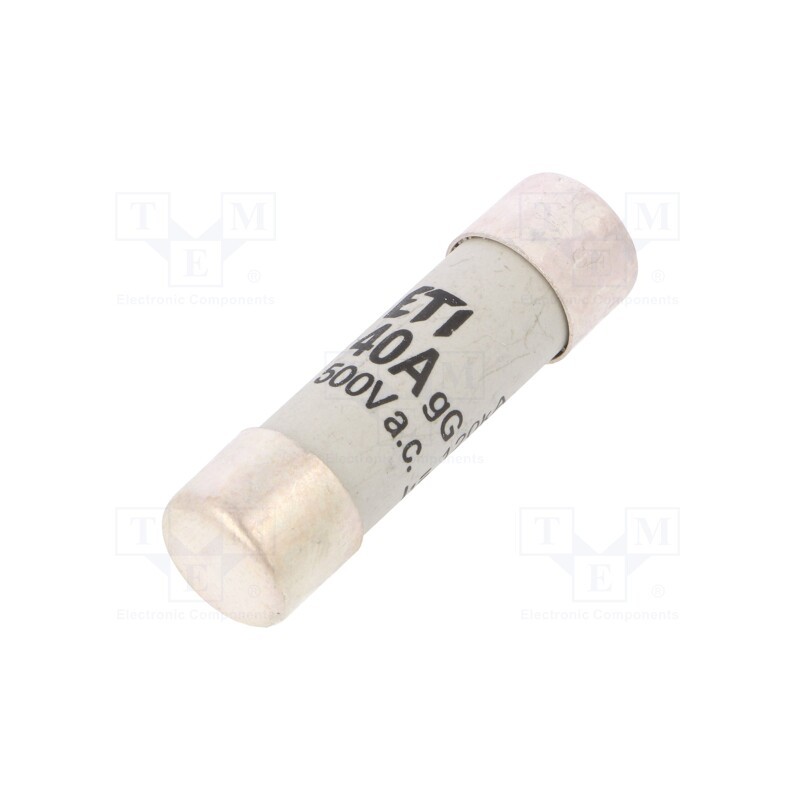 1 pcs x ETI POLAM - 2630017 - Fuse: fuse, gG, 40A, 500VAC, cylindrical,industrial, 14x51mm