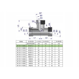 Hydraulic tee bbb m12x1 5 06l xt warynski