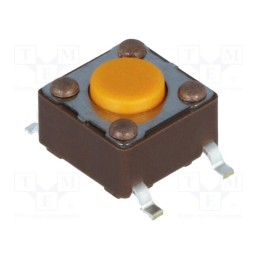 5 pcs x DIPTRONICS - DTSM-61S-V-B - Microswitch TACT, SPST-NO, Pos: 2, 0.05A/12VDC, SMT, none, 3.2N
