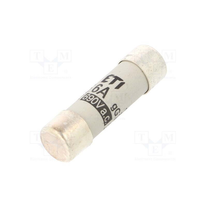 1 pcs x ETI POLAM - 2630005 - Fuse: fuse, gG, 6A, 690VAC, cylindrical,industrial, 14x51mm