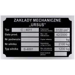 Ursus c 4011 c4011 nameplate
