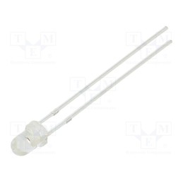 1 pcs x OPTOSUPPLY - OSR5PA3131A - LED, 3mm, red, 4200÷5000mcd, 30°, Front: convex, 1.8÷2.6V