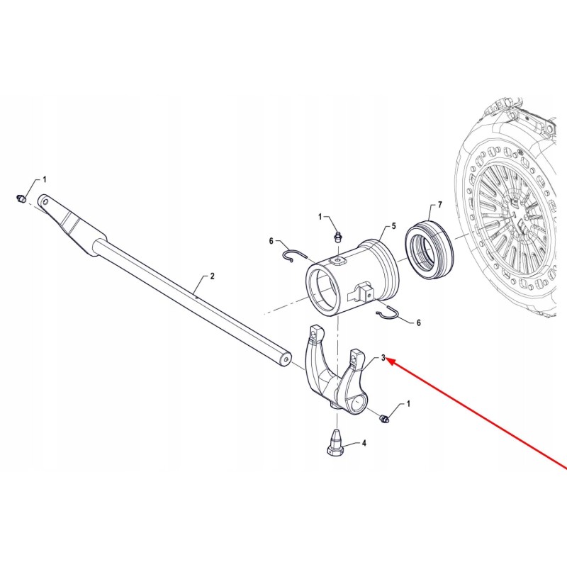 P5s21201194 clutch shaft forks