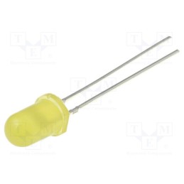 1 pcs x OPTOSUPPLY - OSY5LU5B64A-12V - LED, 5mm, yellow, 100÷130mcd, 60°, Front: convex, 12V, No.of term: 2