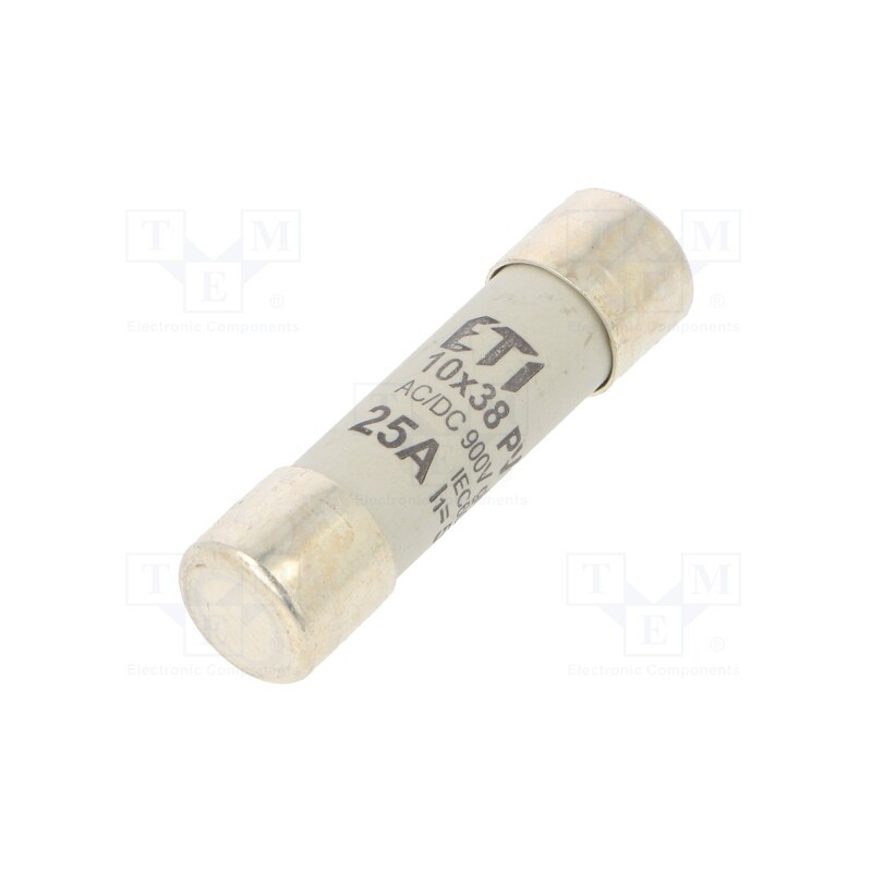 1 pcs x ETI POLAM - 2625109 - Fuse: fuse, gPV, 25A, 1000VDC, cylindrical, 10.3x38mm