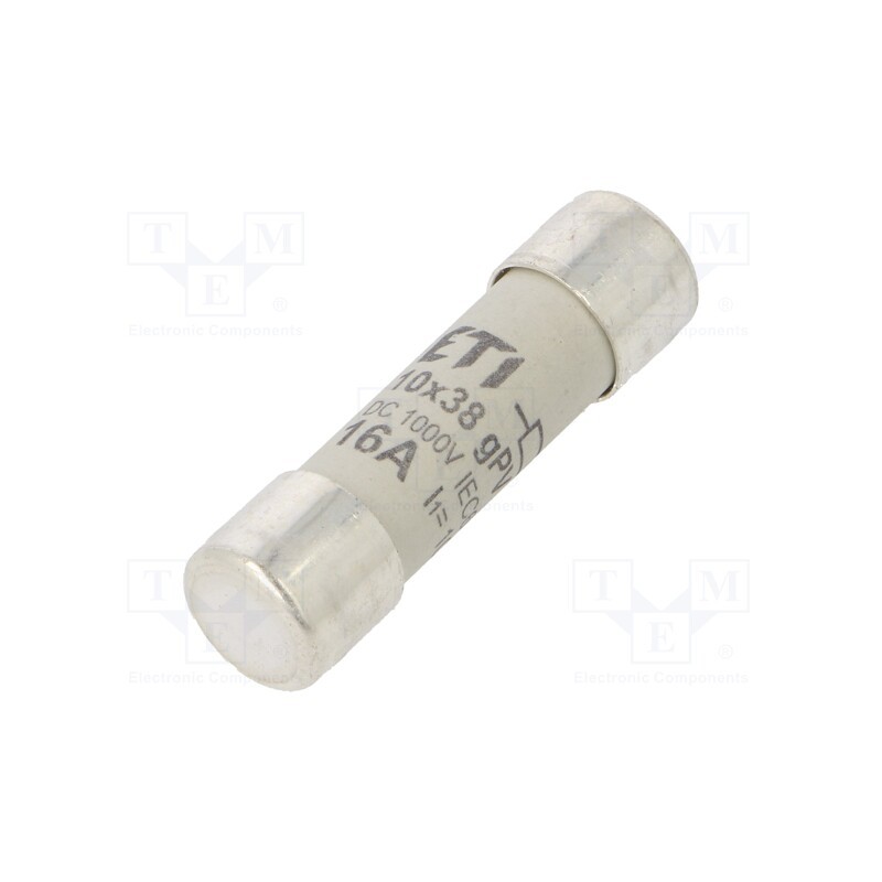 1 pcs x ETI POLAM - 2625107 - Fuse: fuse, gPV, 16A, 1000VDC, cylindrical, 10.3x38mm