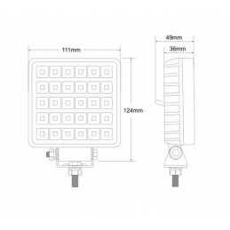 Halogen LED work lamp 30w, tractor switch