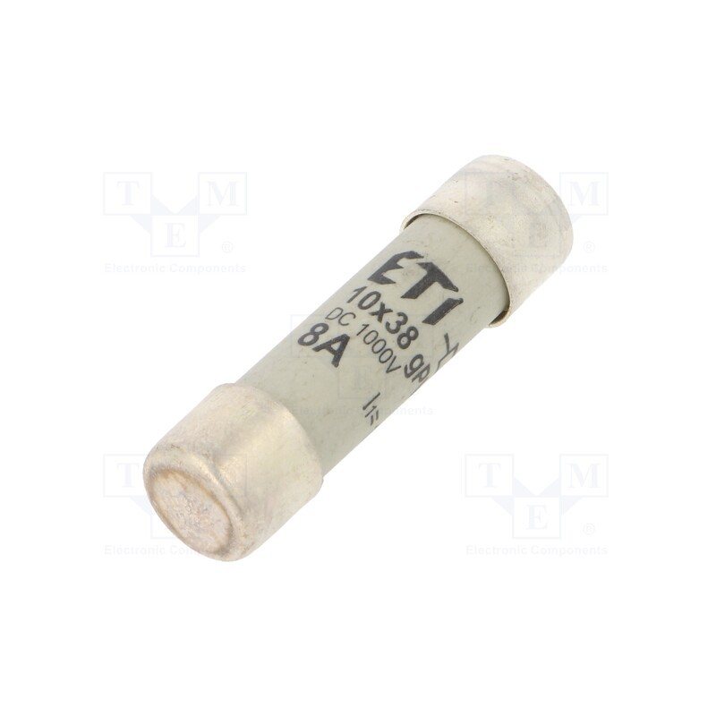 1 pcs x ETI POLAM - 2625104 - Fuse: fuse, gPV, 8A, 1000VDC, cylindrical, 10.3x38mm