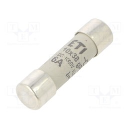 1 pcs x ETI POLAM - 2625103 - Fuse: fuse, gPV, 6A, 1000VDC, cylindrical, 10.3x38mm