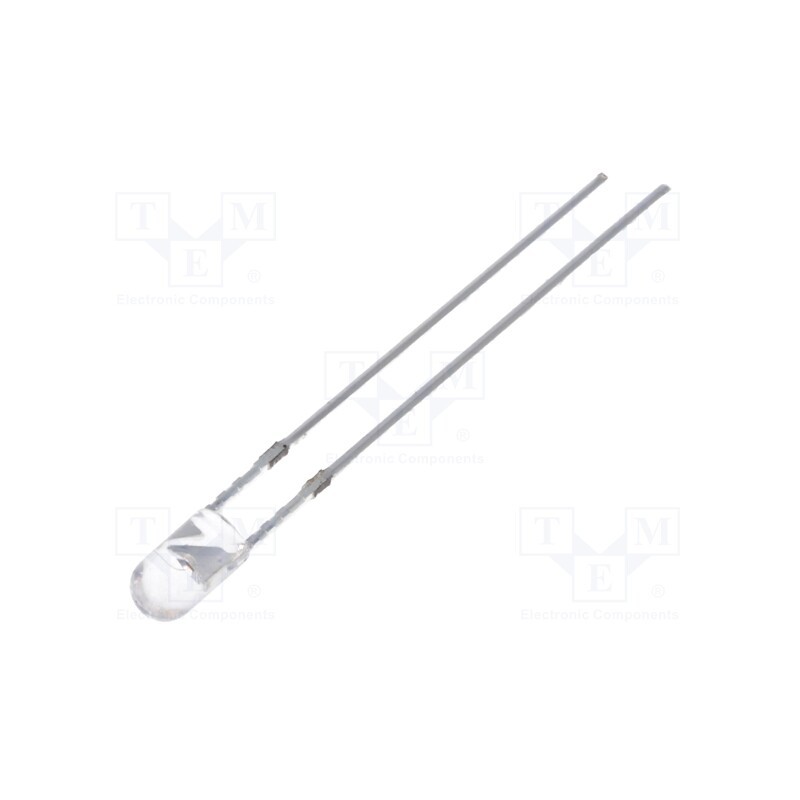 1 pcs x OPTOSUPPLY - OSR5PA3E31B - LED, 3mm, red, 5800÷7000mcd, 30°, Front: convex, No.of term: 2