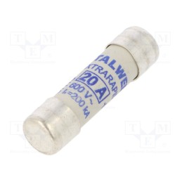 1 pcs x ETI POLAM - 2625011 - Fuse: fuse, aR, 20A, 600VAC, 10.3x38mm