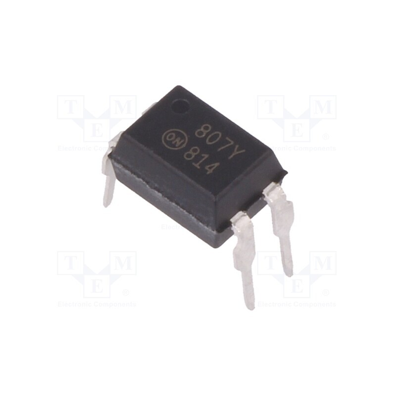 1 pcs x ONSEMI - FOD814 - Optocoupler, THT, Ch: 1, OUT: transistor, Uinsul: 5kV, Uce: 70V, DIP4