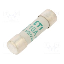 1 pcs x ETI POLAM - 2621007 - Fuse: fuse, aM, 10A, 500VAC, cylindrical, 10.3x38mm