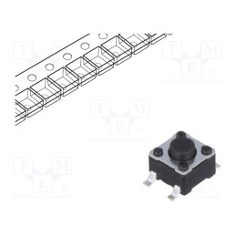 5 pcs x C&K - PTS647SK38SMTR2LFS - Microswitch TACT, 0.05A/12VDC, soldered, 1N, 4.5x4.5mm, 3.8mm