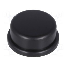 10 pcs x NINIGI - TACT-2BRBK - Button, round, black, Ø13mm, TACTS-24N-F,TACTS-24R-F