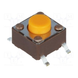 5 pcs x DIPTRONICS - DTSM-62S-V-B - Microswitch TACT, SPST-NO, Pos: 2, 0.05A/12VDC, SMT, none, 3.2N