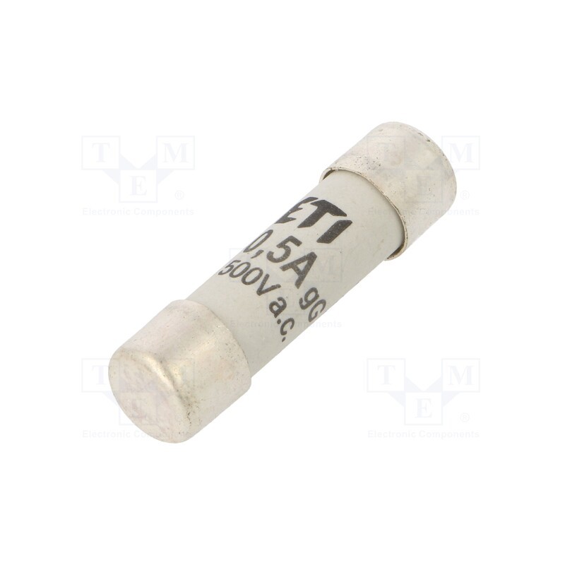 1 pcs x ETI POLAM - 2620017 - Fuse: fuse, gG, 500mA, 500VAC, cylindrical, 10.3x38mm