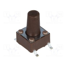 5 pcs x DIPTRONICS - DTSM-65N-V-B - Microswitch TACT, SPST-NO, Pos: 2, 0.05A/12VDC, SMT, none, 1.6N